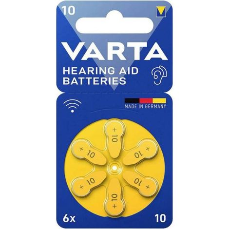 Varta Pile bouton ZA 10 1.4 V 6 pc(s) zinc-air Hearing Aid Batteries 10 Bli 6 (1/2)