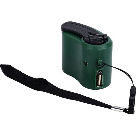 Ortviai Générateur manuel d'urgence USB 5,5 V – Chargeur portable pour extérieur avec lampe LED rouge (1/5)