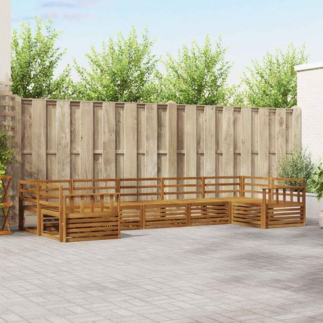 vidaXL Outdoor Sofa Set 7 pcs Natural Solid Acacia Wood (1/5)