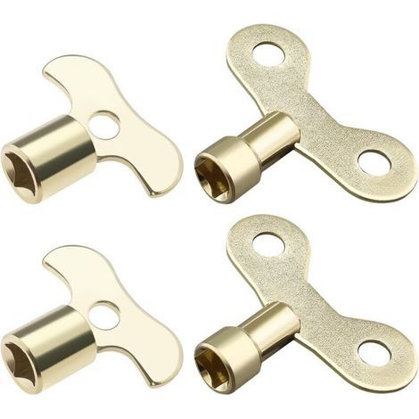 4pcs Clé de Robinet Clé de Vanne de Radiateur 6mm 7mm Clés d'ouverture Carrées Bouton d'eau Interrupteur Clé Multifonctionnelle Outil de Plombier pour Usine Jardin Lieu Public Maison (1/4)