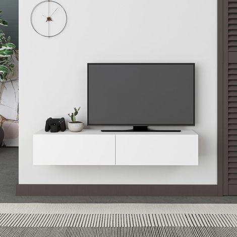 Mobile porta TV sospeso ante a ribalta Francy colore bianco (1/5)