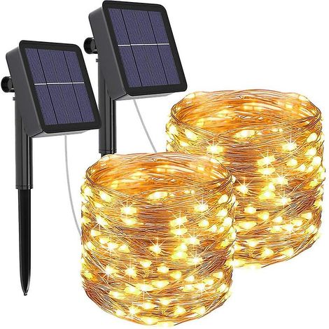 Lot de 2 lampes solaires d'extérieur pour la décoration de jardin (1/5)