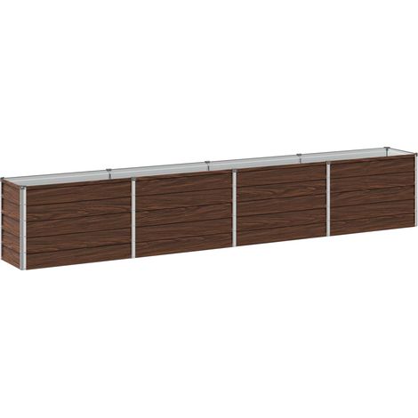 Cama de Jardín Elevada Negro 320 x 40 x 55 cm vidaXL