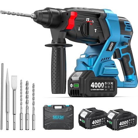 4 in 1 Cordless Hammer Drill, 2.5 J SDS Plus, 2 Batteries (1/5)