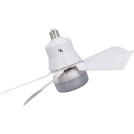 Ventilateur de plafond à vis de 15,7 pouces, avec télécommande, Base E26, lumières à intensité variable, pour Garage, salle de bain, chambre à coucher, cuisine, blanc (1/5)