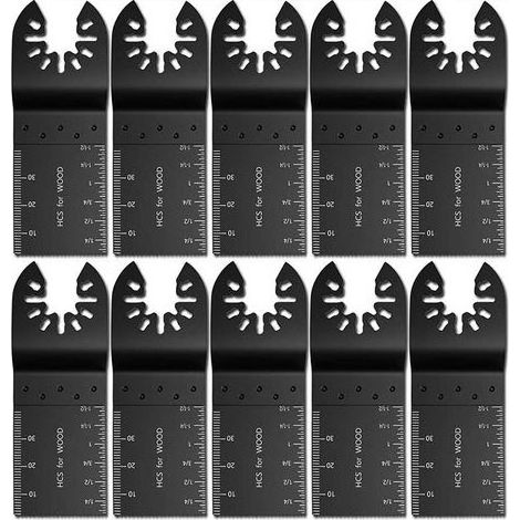 TAISHENGDA - 10 Stück 34 mm Sägeblätter aus hochkohlenstoffhaltigem Stahl, Multifunktions-Sägeblatt, Zubehörset für Elektrowerkzeuge und Schneidemaschinen (1/5)