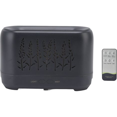 Diffuseur d'huiles essentielles 200 ml, silencieux et ajouré, avec lumière flamme et télécommande, idéal pour dormir, travailler ou étudier. Prise 100-240 V (norme américaine). (1/5)