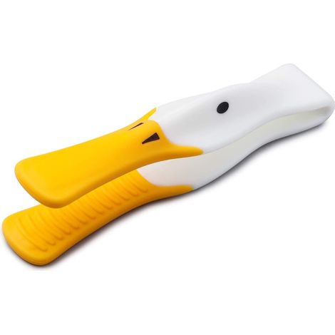 Kreativer und niedlicher Anti-Hitze-Clip in Entenform, um Verbrennungen vorzubeugen und Geschirr oder verschiedene Gegenstände bei hoher Temperatur zu halten. (1/5)