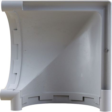 Angle universel 90° PVC 33 demi-ronde - gris - First Plast