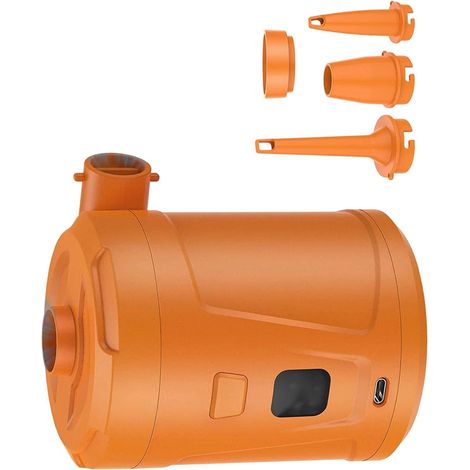 Pompes à air électriques portables d'extérieur rechargeables avec 4 buses pour gonflables à ballon, piscine, pompe de dégonflage rapide (1/4)