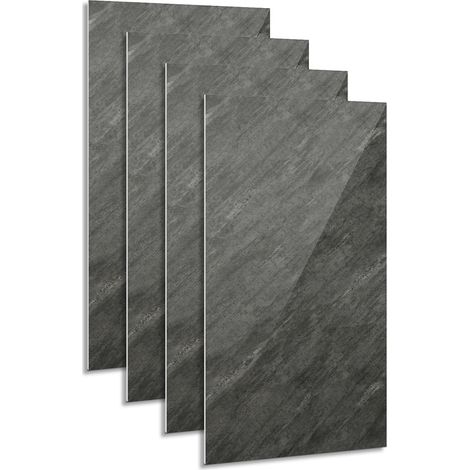 TolleTour Paneles murales imitación piedra 120×60 cm gris – 4 unidades