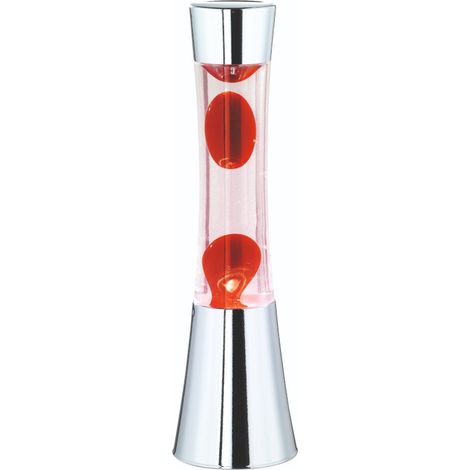 Lampe d'ambiance vintage chrome rouge - Trio - Lava (1/2)