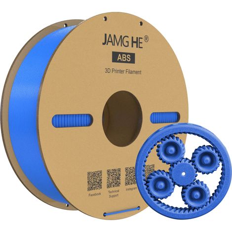 Filamento Jamghe ABS blu per stampante 3D, 1,75 mm, 1 kg (1/5)