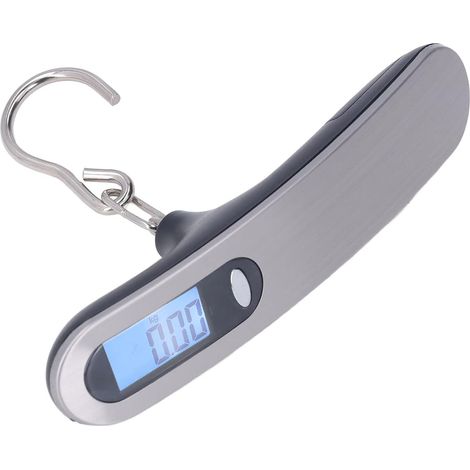 Báscula de anzuelo electrónica, pantalla retroiluminada, múltiples unidades de peso, pantalla grande, báscula de pescado portátil, agarre cómodo (1/5)