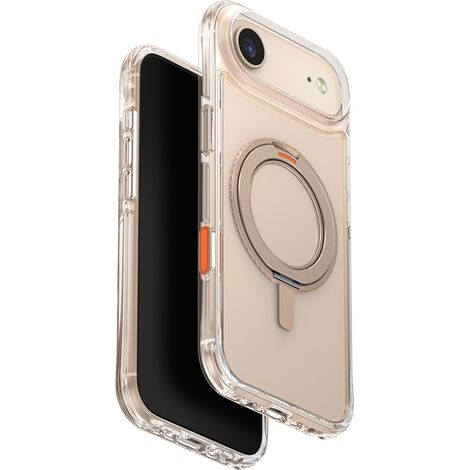 Custodia UNIQ Swivix per iPhone Air con supporto girevole a 360°, colore oro. (1/5)