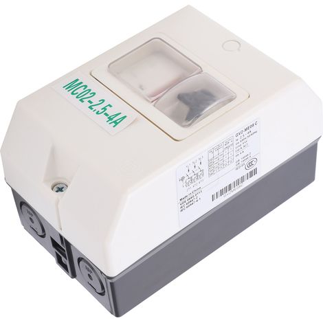 Disjoncteur de protection moteur étanche MC02-2.5-4A 220V/380V, interrupteur automatique résistant à l'eau, protection contre les surcharges et courts-circuits pour moteurs électriques. (1/5)