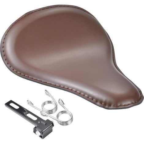 Coprisella stretto per moto in pelle sintetica con motivo coccodrillo marrone per la maggior parte dei modelli Harley-Davidson Sportster, Bobber, Chopper e Custom (singolo/passeggero)