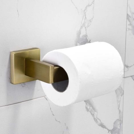 Toilettenpapierhalter, Toilettenpapierrollenhalter aus Edelstahl für Toilette und Badezimmer, Gold (1/5)