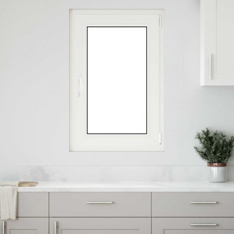 Kellerfenster RISOR Weiß 60 x 80 cm PVC und Glas