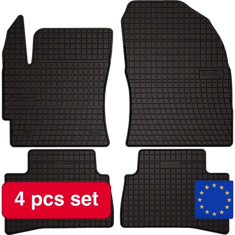 Tapis de sol pour voiture, sur mesure, en caoutchouc durable, noir (1/5)