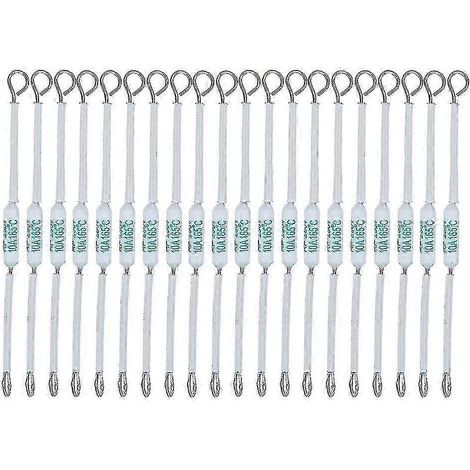 Fusible thermique céramique RF à coupure pour appareils électroménagers (20 pièces, 250 V 10 A, 90 mm / 3,5 pouces, 165) (1/5)