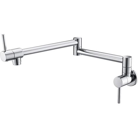 Robinet de remplissage de pot Robinet mural pliant pliable robinet robinet robinet mural unique Robinet de lavabo à un seul trou ROSE ROSE ROSSE POINTE POWER PLIERING SPOUT Robinet pliant ( Color : Ch (1/5)