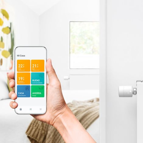 Tado kit inicio cabezal termostático inteligente y bridge para internet V3+ (1/5)