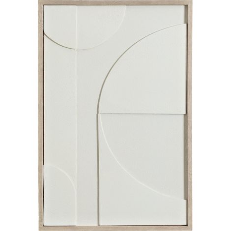 Sklum – Tableau décoratif en relief 40x60 cm – Plaque MDF – Cadre polystyrène – Figures géométriques en PVC – Poids 0,75 kg