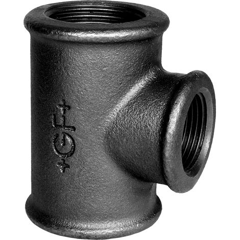 Té de réduction 1,5 x 1 x 1,5 noir