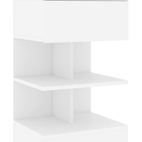 Maison Exclusive - Nachttisch Weiß 40x35x65 cm Holzwerkstoff