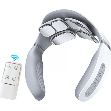 Appareil de massage électrique intelligent à impulsions pour la nuque et les épaules, massage par pétrissage, soulagement des douleurs cervicales, appareil TENS, relaxation, sans fil, Mas V6L6-AquaFor