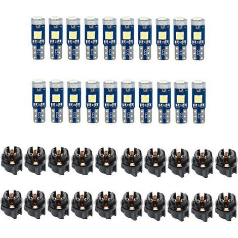 Ampoule LED automobile, lot de 20 unités, réf. 3030-3SMD, pour l'éclairage et le remplacement dans les véhicules.-AquaForge (1/5)
