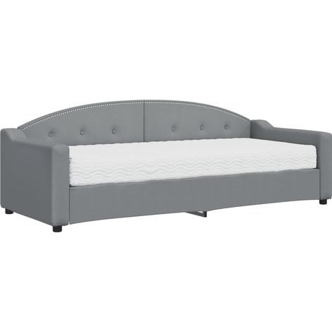 Maison Exclusive - Tagesbett mit Matratze Hellgrau 80x200 cm Stof
