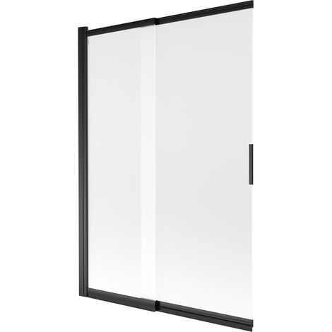 Mexen Fox paratia da vasca da bagno a 2 ante scorrevoli 120 x 150 cm, smerigliato, nero - 891-120-002-70-30 (1/5)