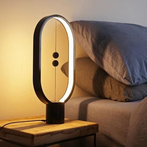 Lampe Heng Balance Noir USB - Lampe magnétique Heng Balance, lampe de bureau design noir , lampe de salon design, lampe chevet noir