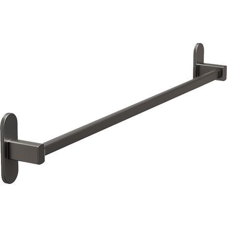 Porte-pantoufles gris petit espace mural, organiseur de chaussures avec adhésif pour porte d'entrée, en aluminium pour salle de bain (14 x 11 cm) (1/5)