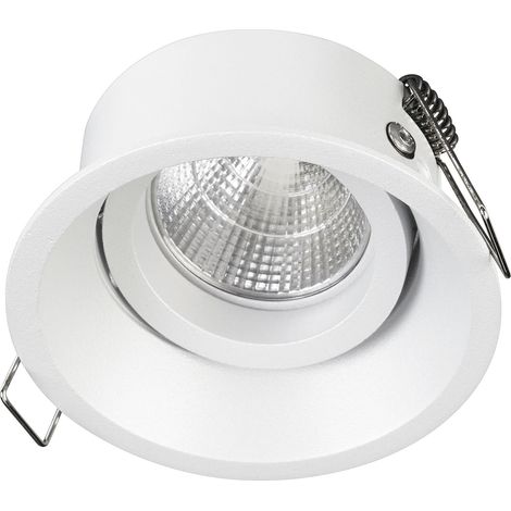 Plafonnier encastré tilt LEDA Redondo ajustable GX5.3 50W Blanc (1/4)