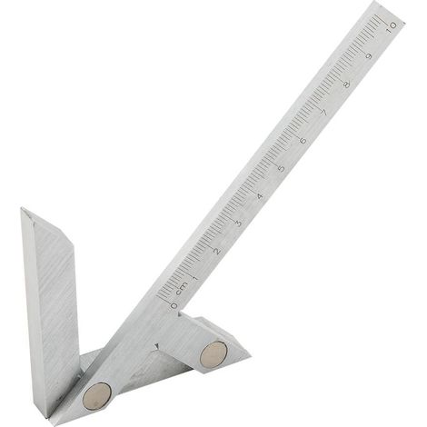Outil de centrage d'angle 100 x 70 mm, dispositif de mesure pour barres rondes, aide au centrage (1/5)