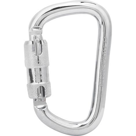 D-förmiger Karabiner aus 40Cr-Stahl (45 kN) für Outdoor-Klettern, Sicherheitsclip, Bergsteigerzubehör (1/5)