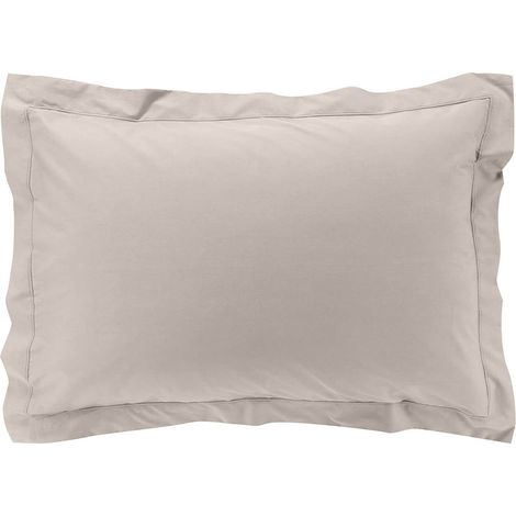 Taies d'oreiller x2 Percale 50x70 cm Naturel (1/2)