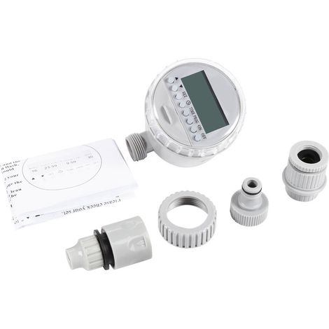 Contrôleur d'irrigation à énergie solaire, 1 pièce, économie d'eau automatique, minuterie d'arrosage numérique LCD, pour jardin et maison
