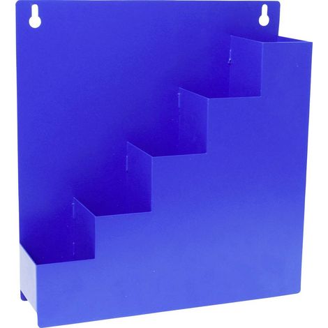 Quadrios 24CA455 Supporto a parete per fascetta fermacavi, 5 scomparti blu (L x L x A) 30 x 8 x 32 cm