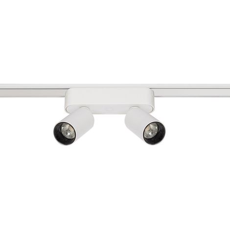 Spot LED sur Rail Magnétique 25mm Extra-Plat 10W Double 48V Blanc 2700K Blanc chaud