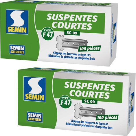 Suspentes Courtes 80 mm F47 Semin - Boite de 100 (lot de 2) (1/4)