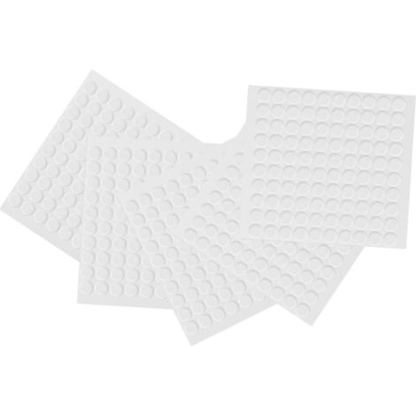 500 Pièces Pastilles Adhésif Amovible Double Face Rondes Autocollantes en Acrylique Transparent sans Trace Points Collants Solide pour Usage Domestique et Extérieur (1/5)