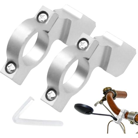 Rétroviseur Moto Support 2 Pièces en Aluminium Pince Universelle Accessoires pour Guidon de Moto pour Vélo, Moto, Scooter, Cyclisme, Randonnée, , Sécurité (1/5)