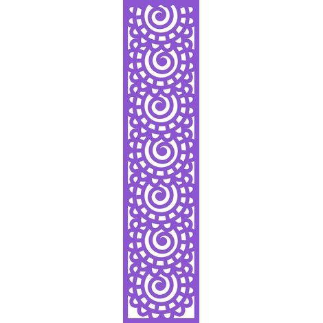Dekorativer Anhänger A5, durchbrochenes Ornament, lila, 21 x 90 cm