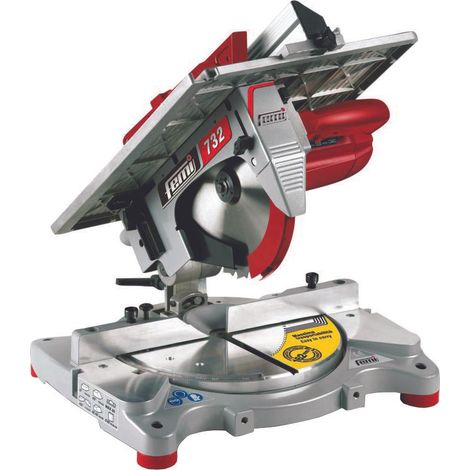 TRONCATRICE LEGNO CON PIANO SUPERIORE LAMA Ø MM.254 1550W (732)    FEMI