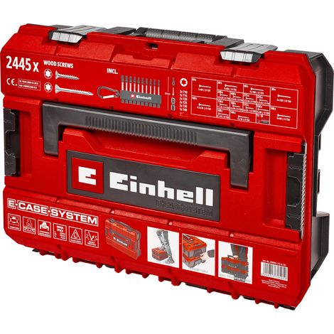 Einhell Schraubenset mit Bits in E-Case-Koffer 2.445-teilig Schraubenset