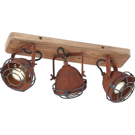 Ceiling Lightdimmable 'Farovi' made of Wood for Living Room & Dining Room